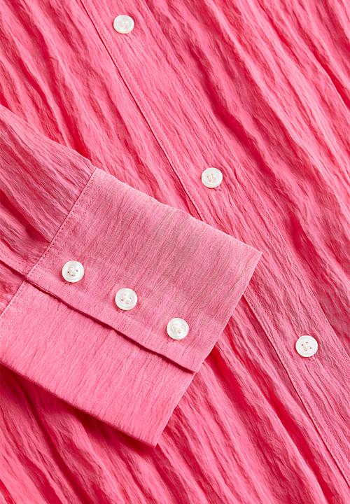 H&M - Crinkled chiffon shirt - pink