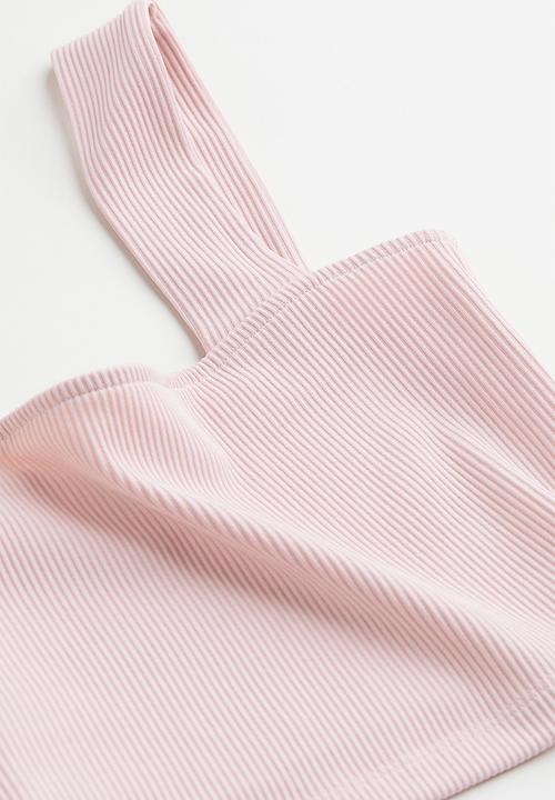 H&M - Cropped sleeveless top - light pink