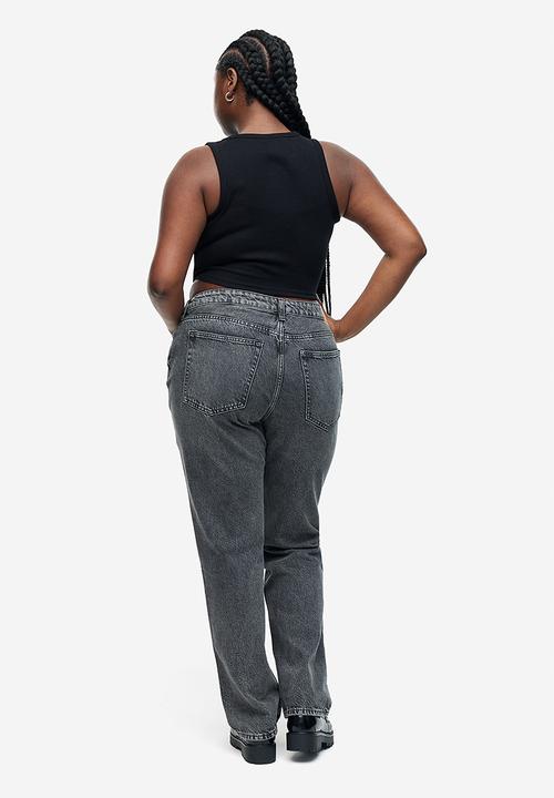 H&M - Curvy fit straight regular jeans - grey