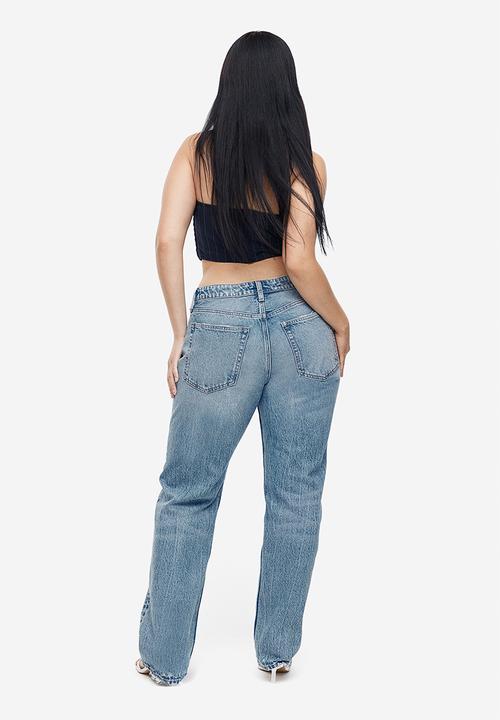 H&M - Curvy fit straight regular jeans - denim blue 