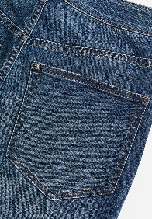 H&M - Curvy fit ultra high ankle jeggings - denim blue