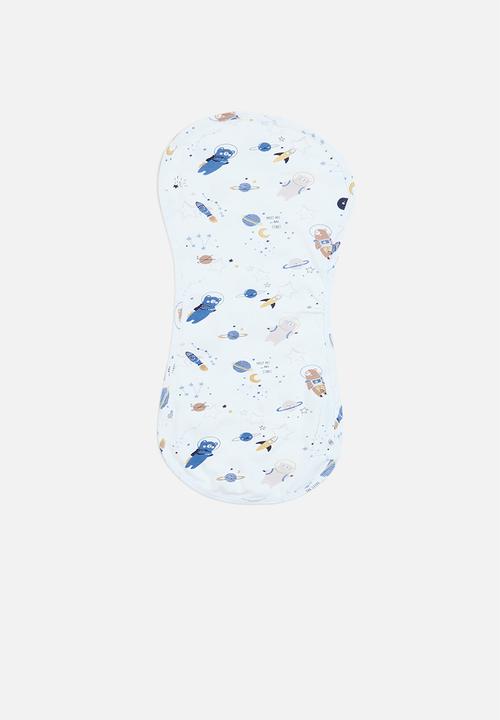 Ree Collective - Burp cloths 2 pack space - grey & white