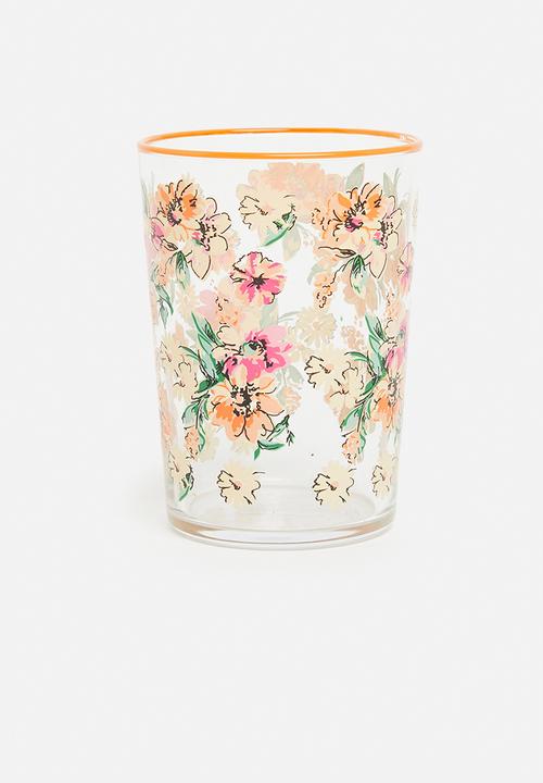 Excellent Houseware - Moira drinking glass set of 4 - orange