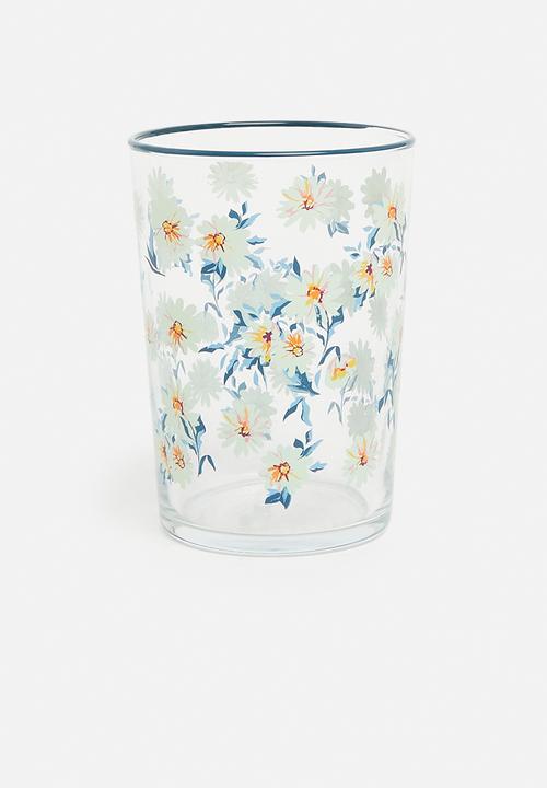 Excellent Houseware - Moira drinking glass set of 4 - blue