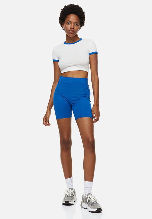 H&M - 2-Pack cotton cycling shorts - bright blue