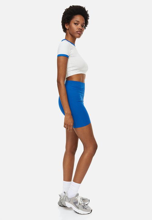 H&M - 2-Pack cotton cycling shorts - bright blue