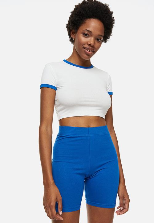H&M - 2-Pack cotton cycling shorts - bright blue