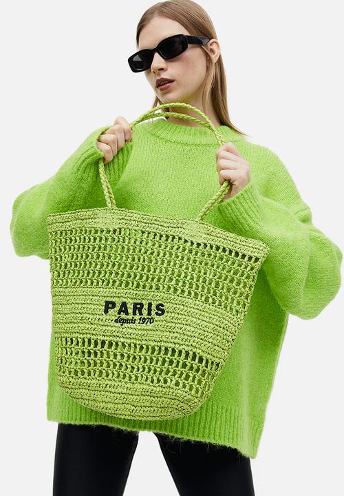 H&M - Straw shopper - green
