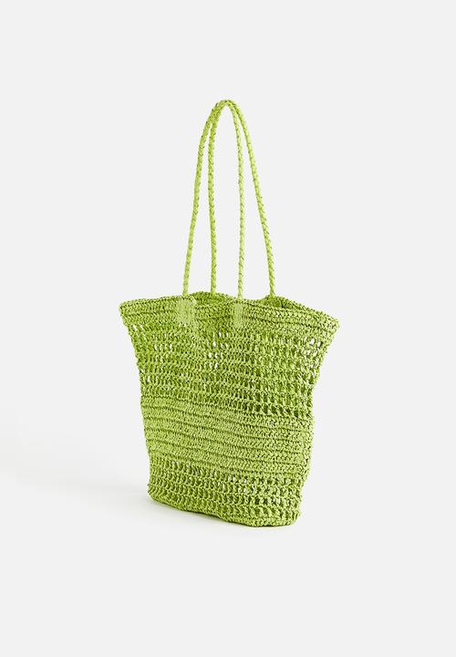 H&M - Straw shopper - green