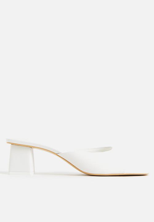 H&M - Heeled mules - white