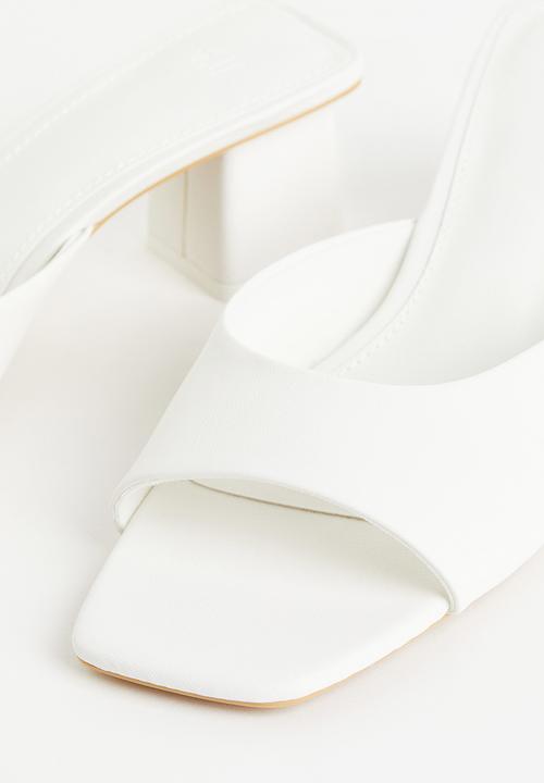 H&M - Heeled mules - white