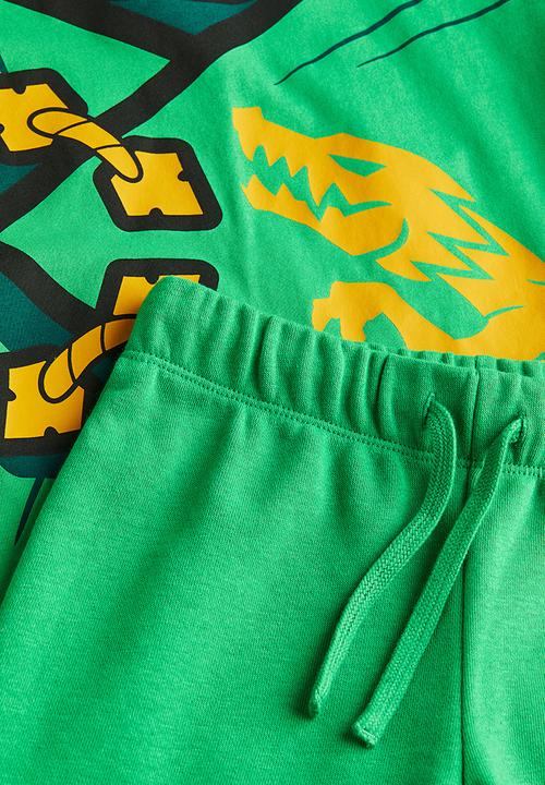 H&M - 2-piece printed set - green / lego ninjago 