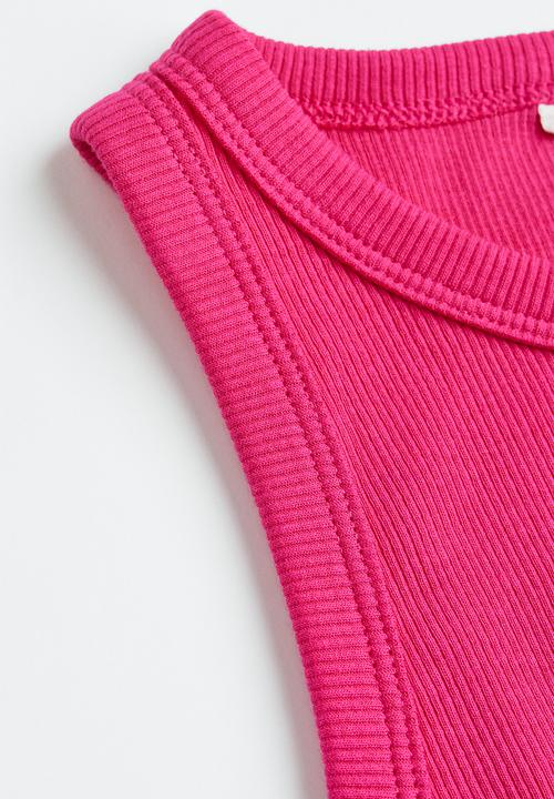 H&M - Cropped vest top - cerise 