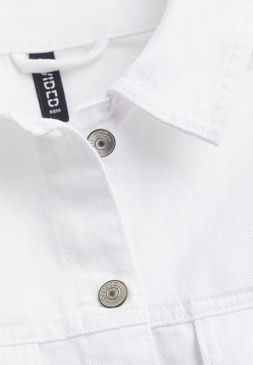 H&M - Cropped twill jacket - white
