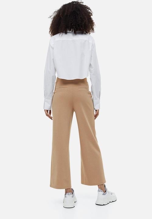 H&M - Wide tailored trousers - beige