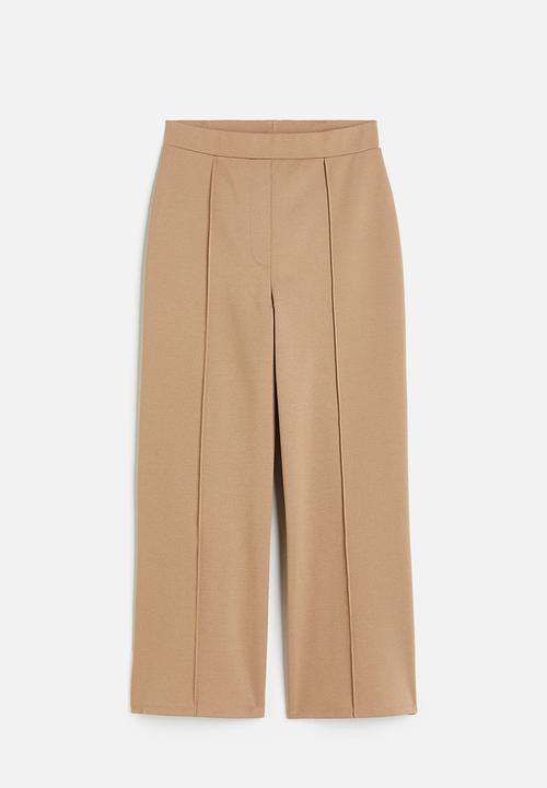 H&M - Wide tailored trousers - beige