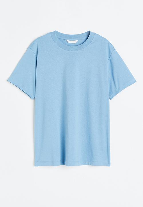 H&M - Cotton T-shirt - light blue