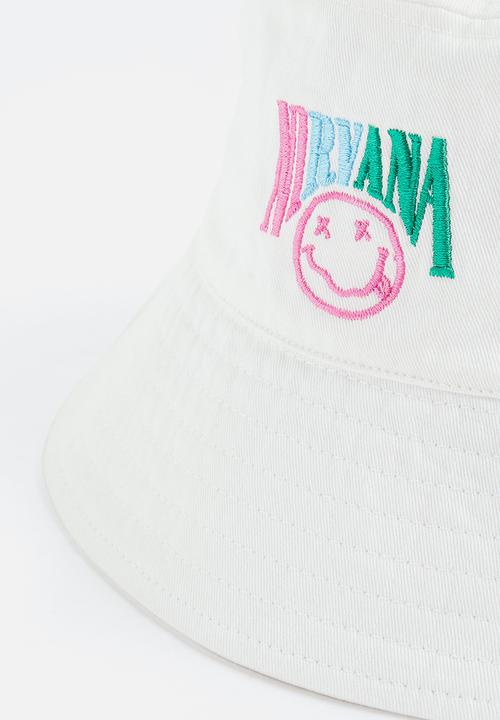 H&M - Embroidered twill bucket hat - white
