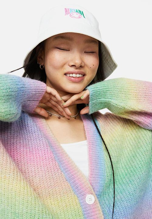H&M - Embroidered twill bucket hat - white