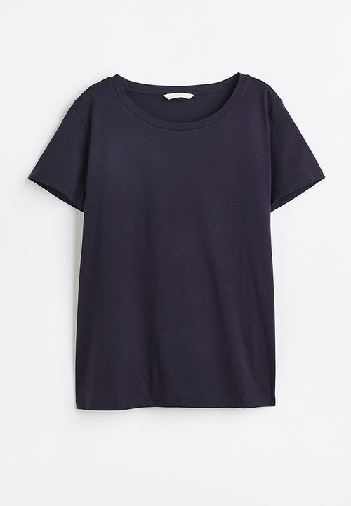 H&M - Cotton T-shirt - navy blue