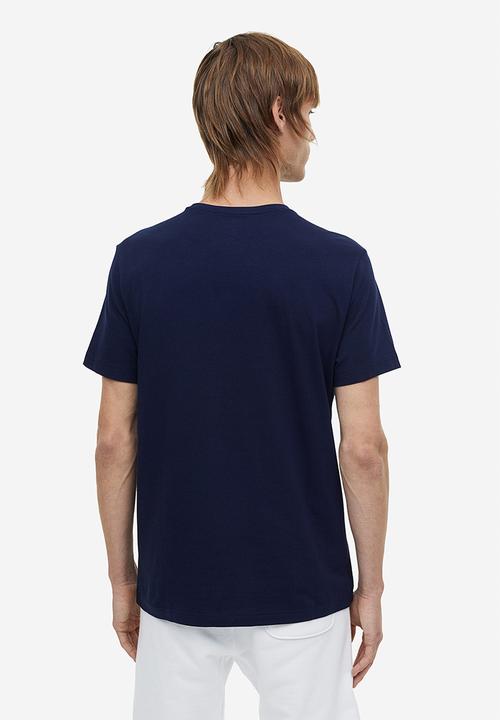 H&M - Slim fit round-necked t-shirt - blue