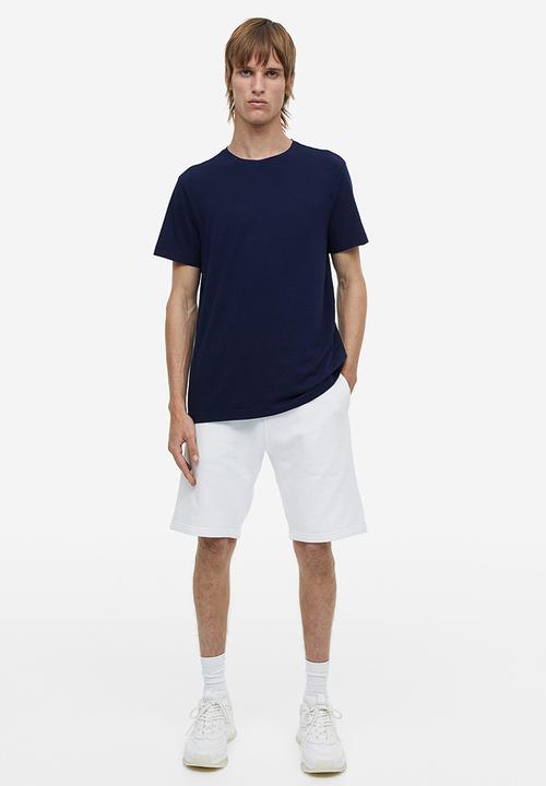 H&M - Slim fit round-necked t-shirt - blue