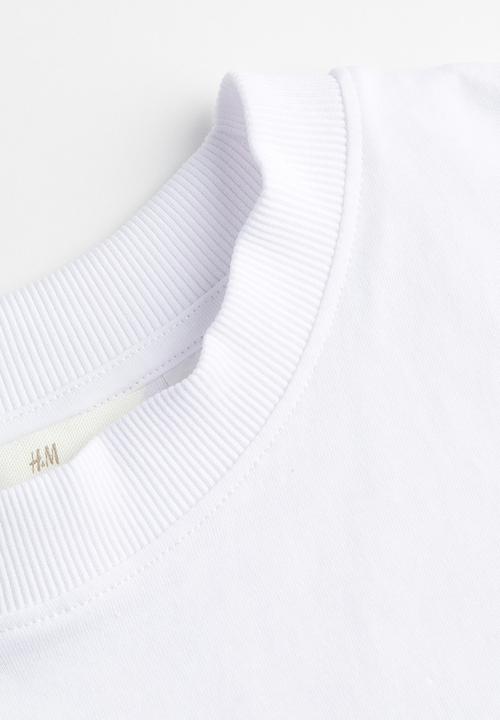 H&M - Long printed T-shirt - white nirvana