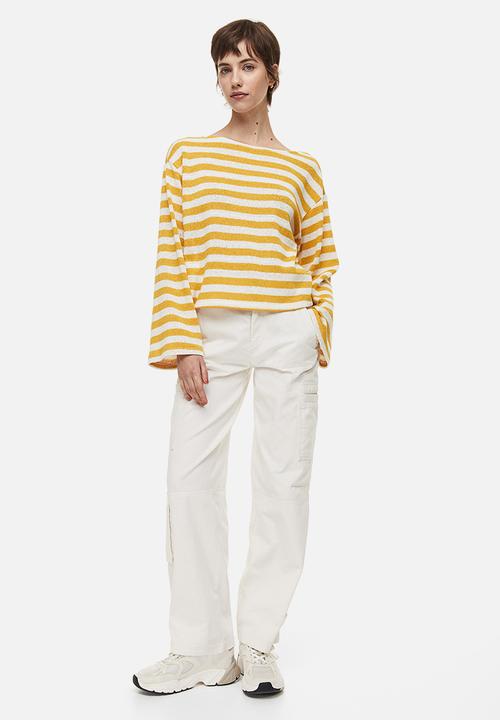 H&M - Boxy jumper - yellow striped