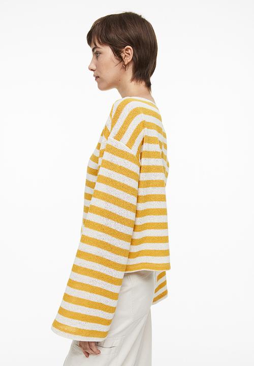 H&M - Boxy jumper - yellow striped