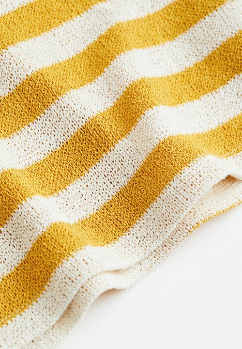H&M - Boxy jumper - yellow striped