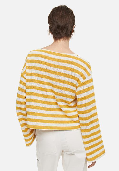 H&M - Boxy jumper - yellow striped