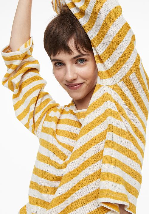 H&M - Boxy jumper - yellow striped