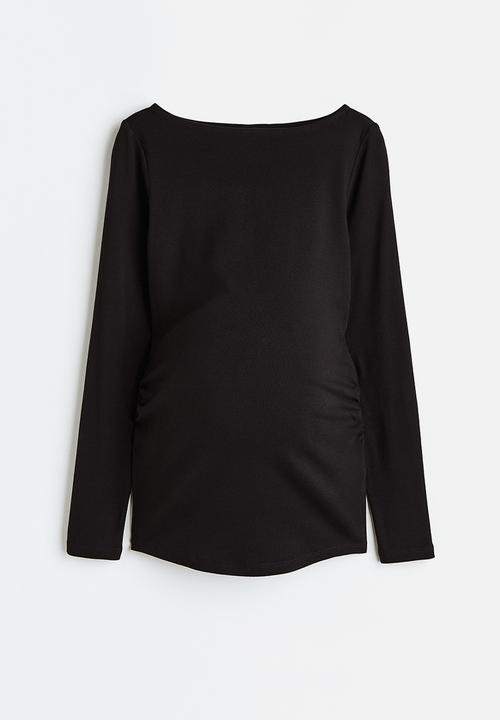 H&M - Mama long-sleeved cotton top - black