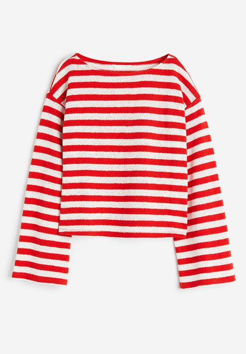H&M - Boxy jumper - red & white striped