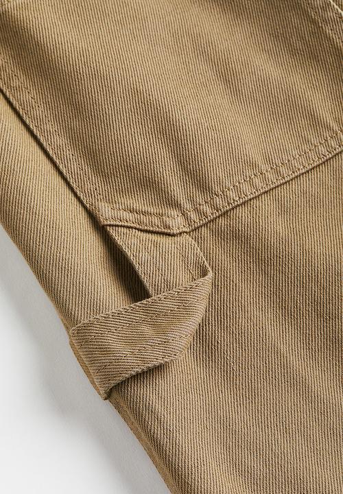 H&M - Wide cargo trousers - dark beige 