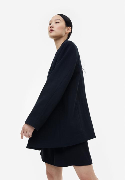 H&M - Double-breasted blazer - black 