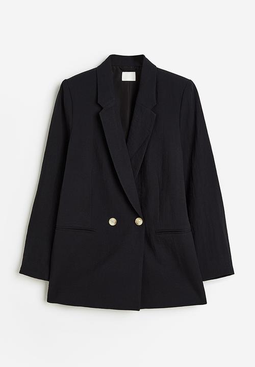 H&M - Double-breasted blazer - black 
