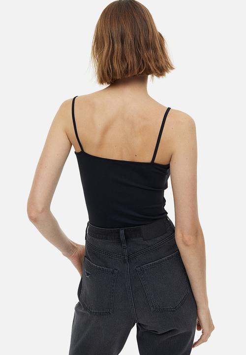 H&M - Strappy microfibre top - black