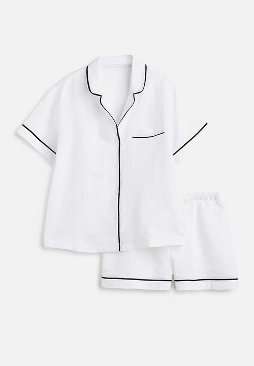 H&M - Linen-blend pyjamas - white