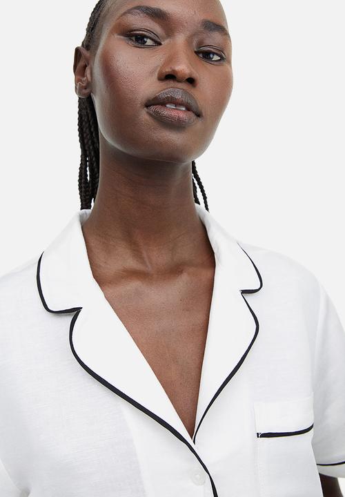 H&M - Linen-blend pyjamas - white