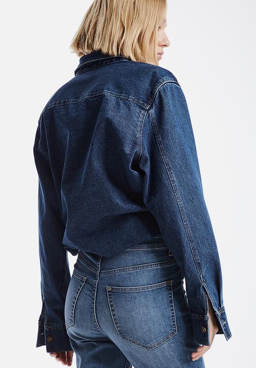 H&M - Ultra high ankle jeggings - dark denim blue 
