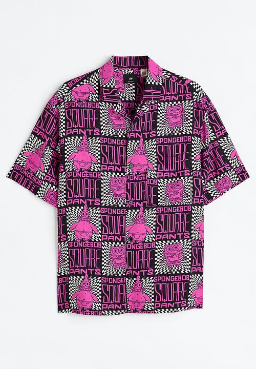 H&M - Relaxed fit patterned resort shirt - multi,pink
