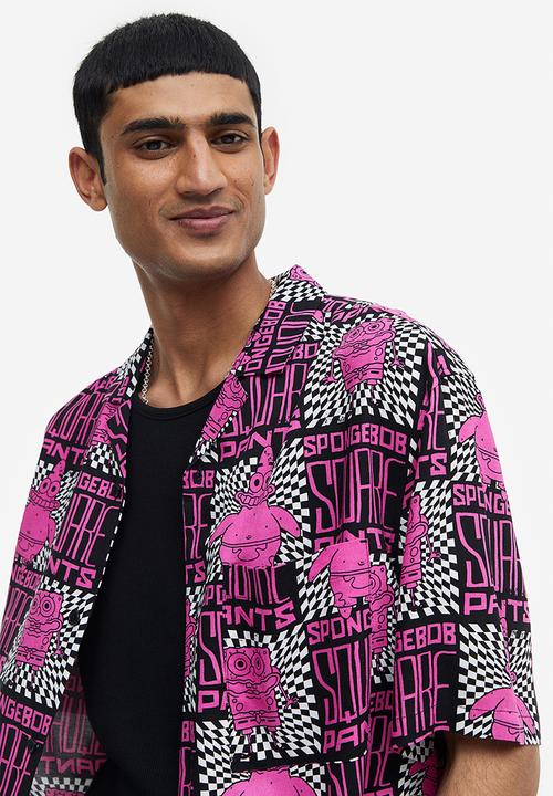 H&M - Relaxed fit patterned resort shirt - multi,pink