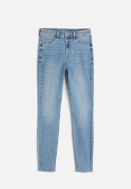 H&M - Ultra high ankle jeggings - light denim blue 