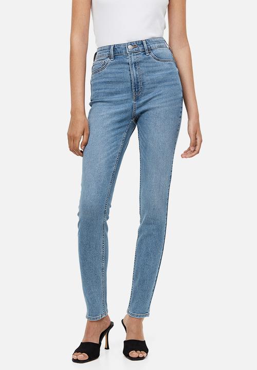 H&M - Ultra high ankle jeggings - light denim blue 