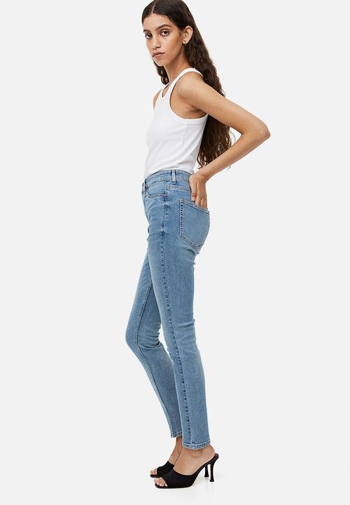 H&M - Ultra high ankle jeggings - light denim blue 