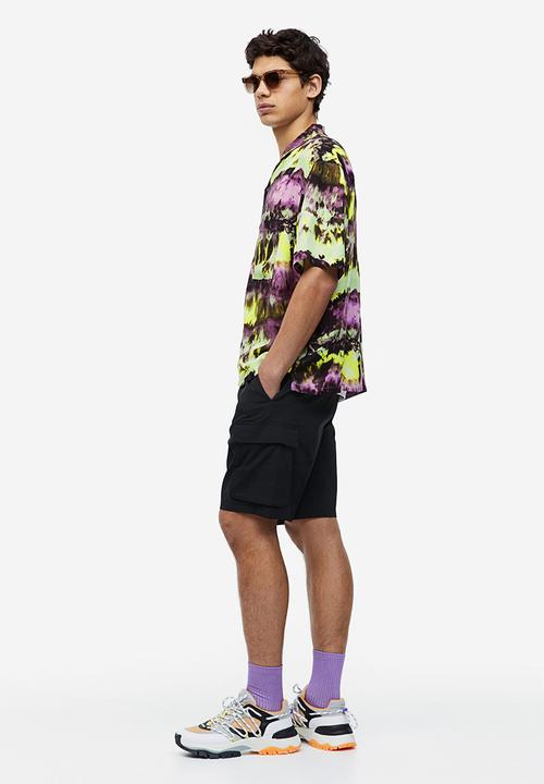 H&M - Relaxed fit patterned resort shirt - multi,purple