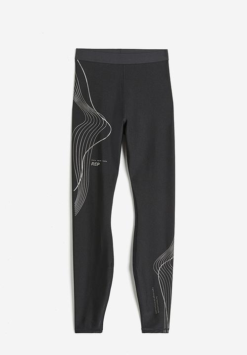 H&M - Drymove™ high shine sports tights - dark grey