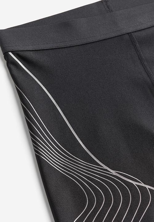 H&M - Drymove™ high shine sports tights - dark grey