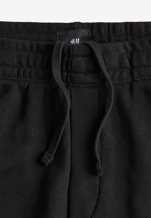 H&M - Relaxed fit printed sweatshorts - black,multi